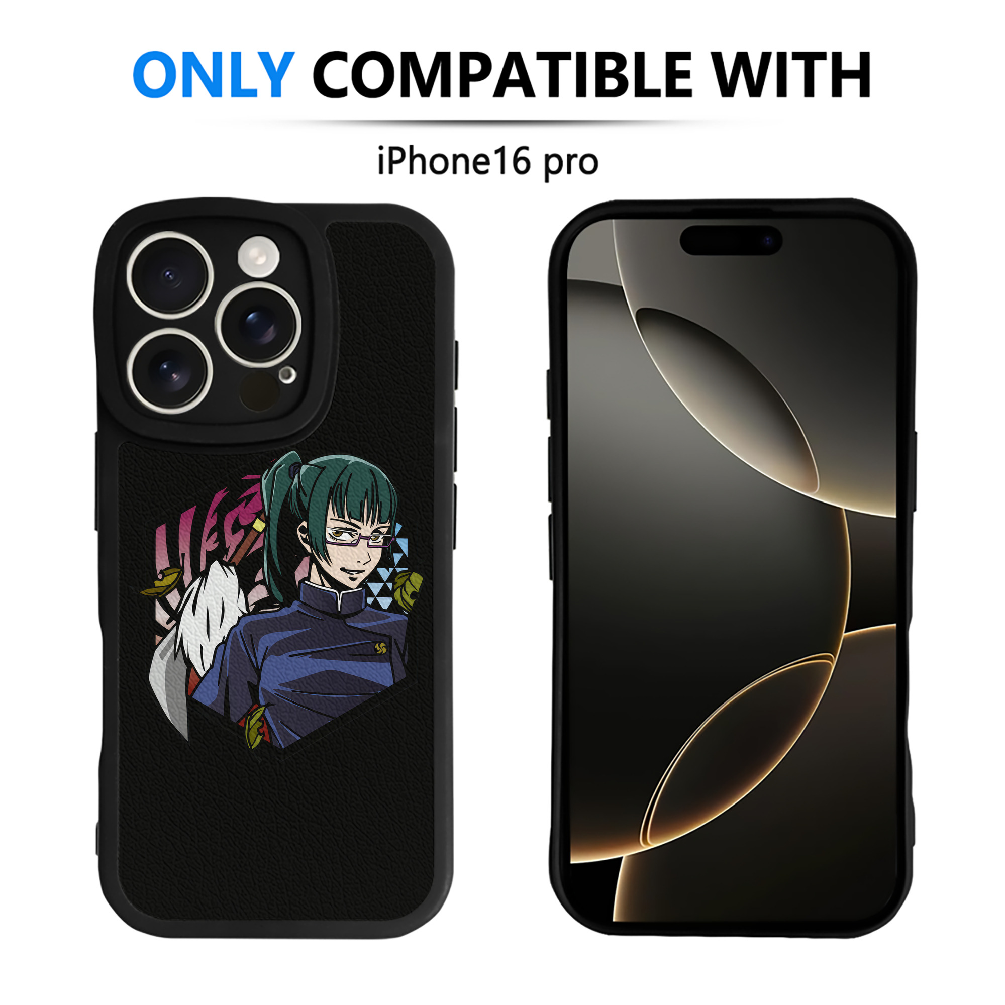 （画像用） 呪術廻戦 Jujutsu Kaisen 【iPhone 16シリーズ対応】シリコンスマホケース（レザー調） 材質：シリコン